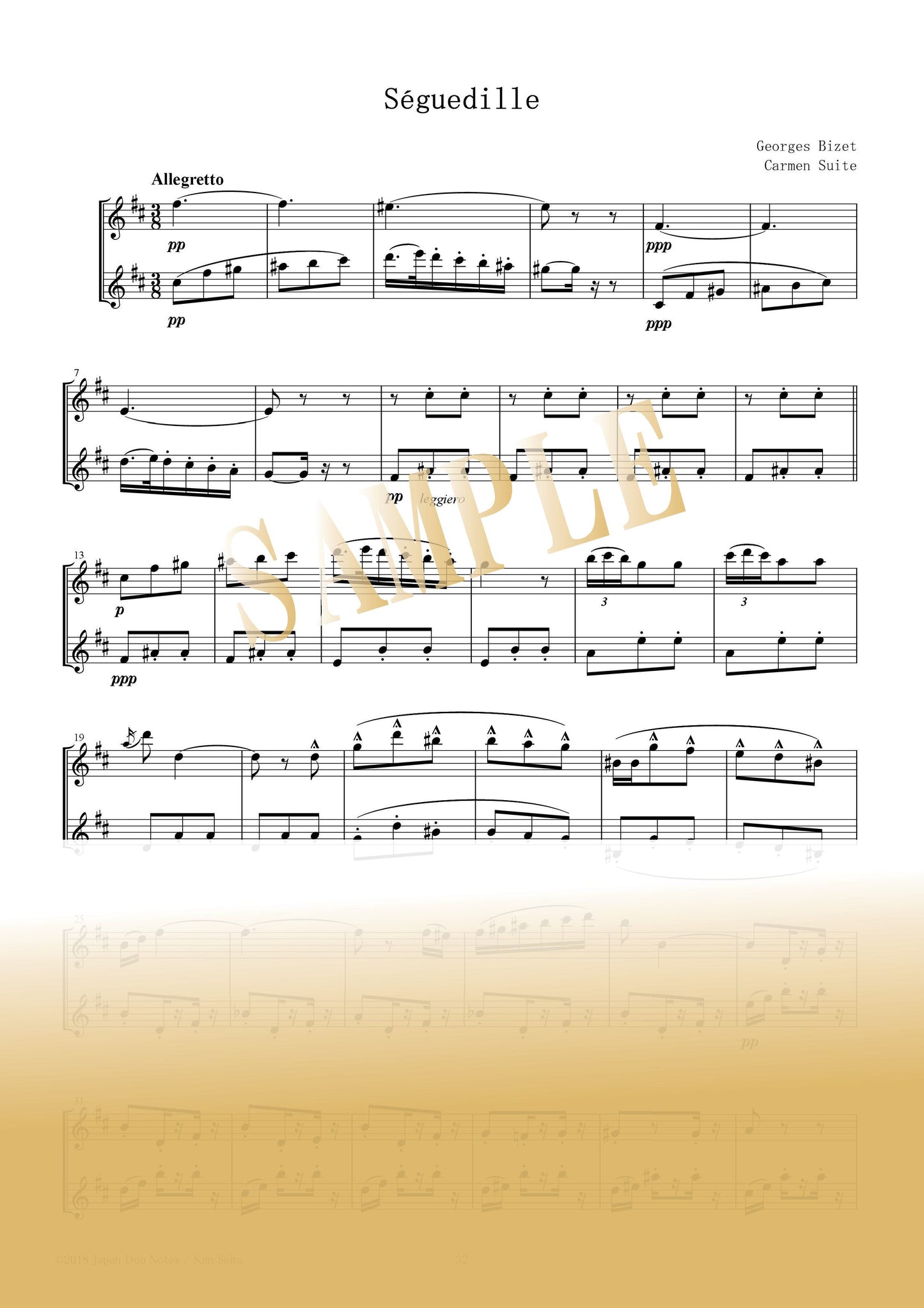 【PDF】Seguidilla from Carmen / Georges Bizet