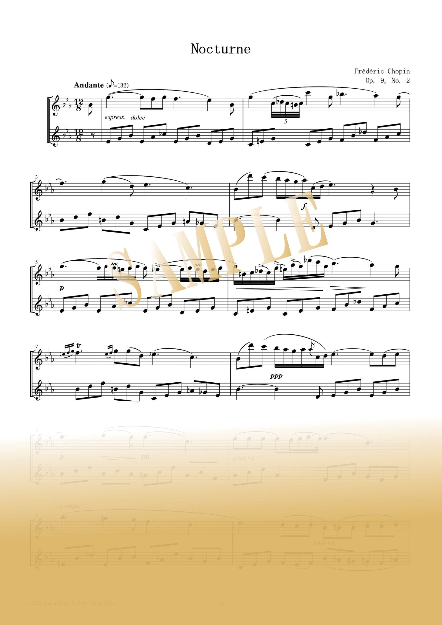 【PDF】Nocturne Op. 9, No. 2 / Frédéric Chopin