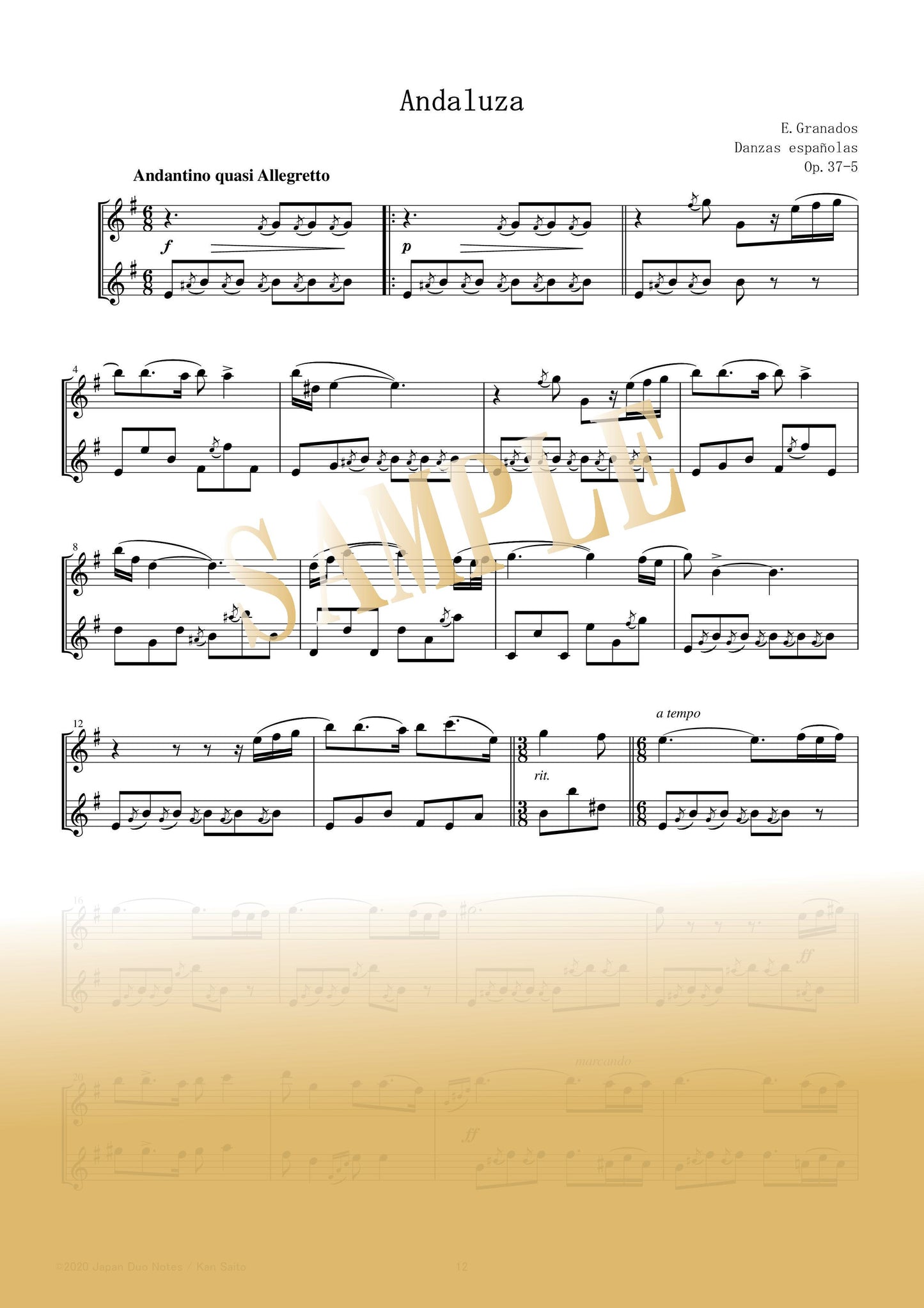 【PDF】Andaluza / Enrique Granados