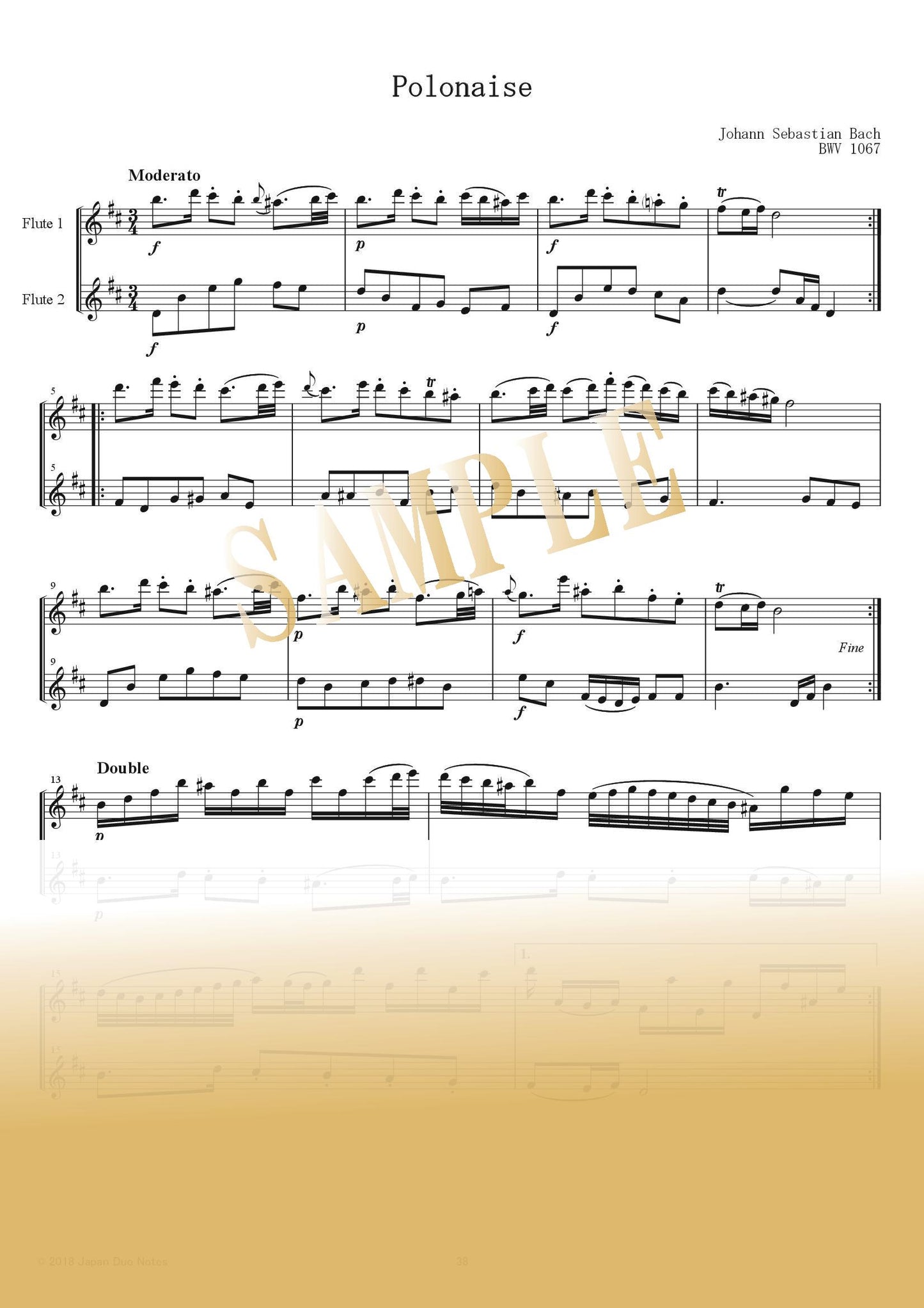 【PDF】Polonaise BWV 1067 / J.S.Bach