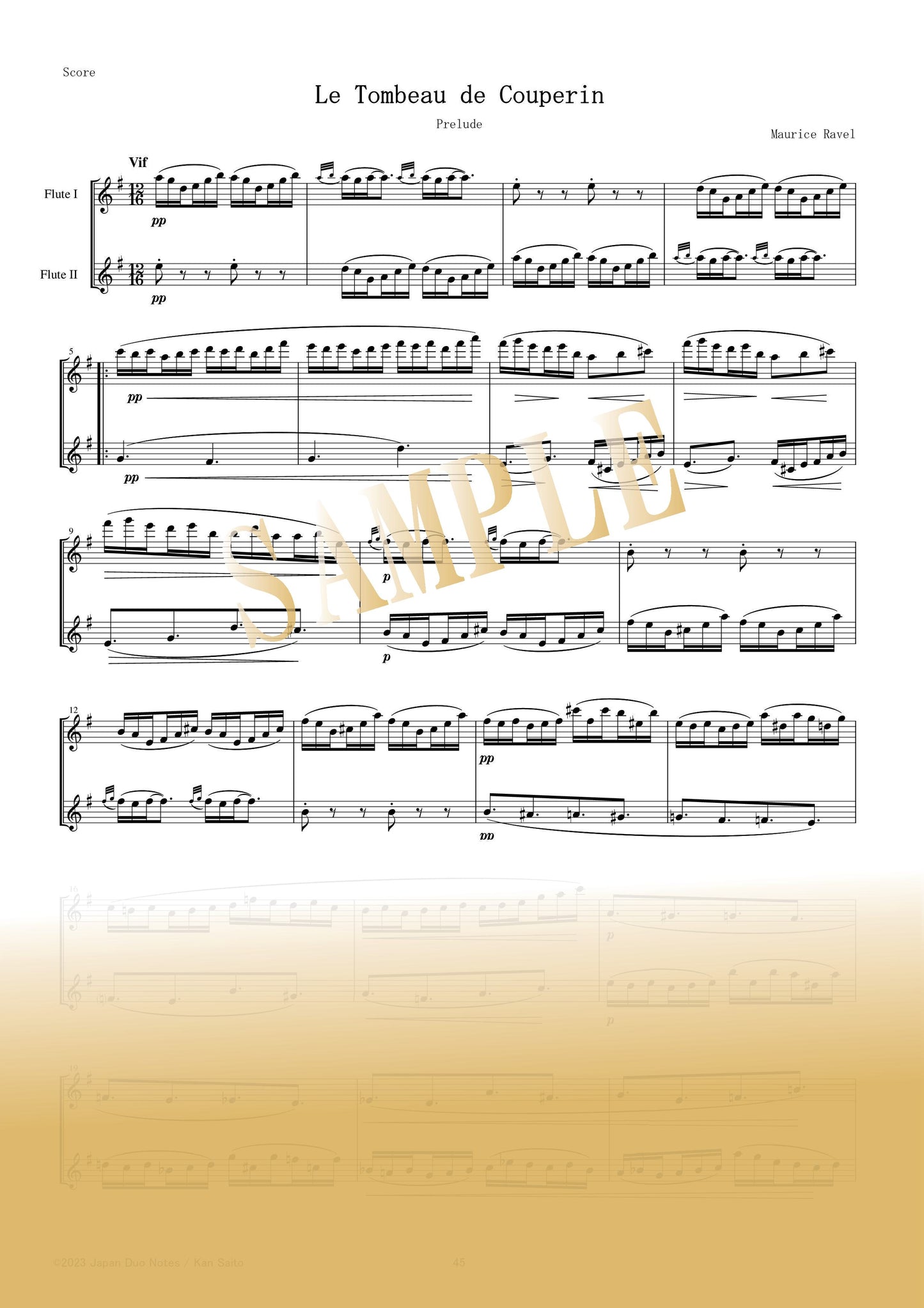 【PDF】Prélude (from "Le Tombeau de Couperin") / M. Ravel