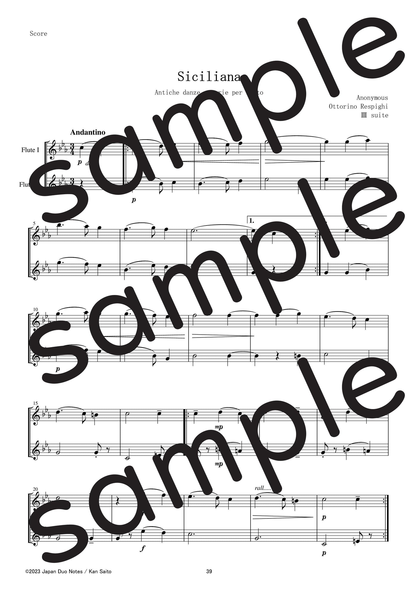 【PDF】続続々フルートデュオ名曲集25