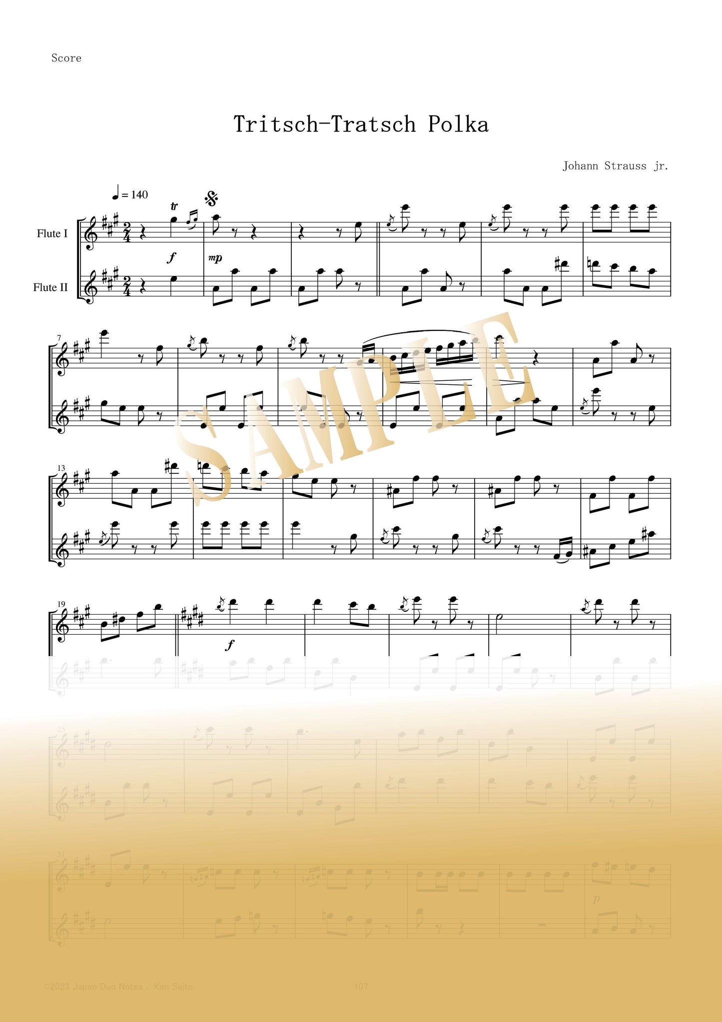【PDF】Tritsch-Tratsch-Polka / Johann Strauss II