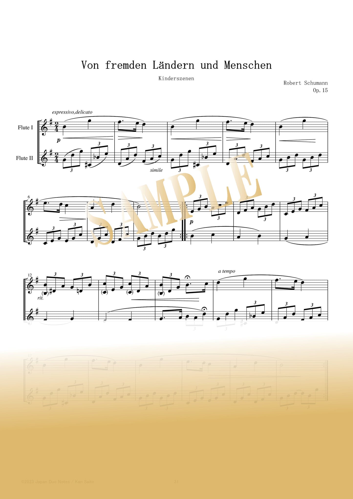 【PDF】Von fremden Ländern und Menschen (from "Kinderszenen") / R. Schumann