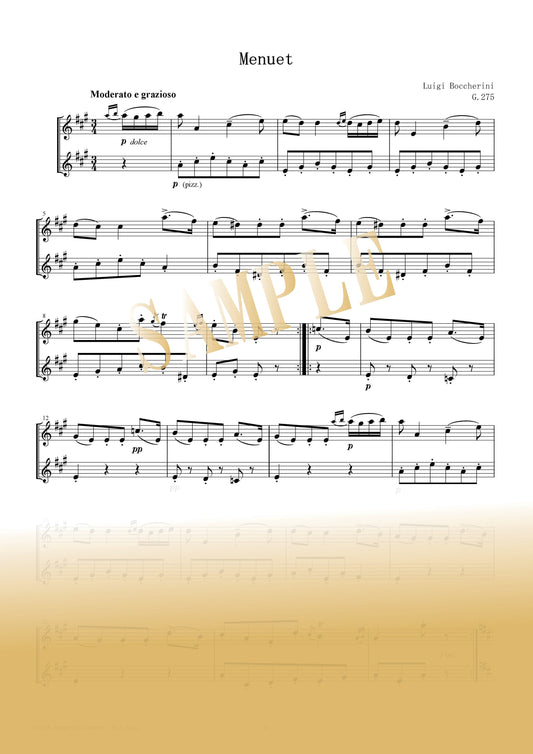 【PDF】Minuet in G Major, G. 275 / Luigi Boccherini