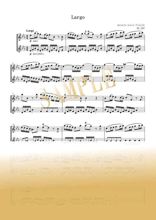 【PDF】Largo from "The Four Seasons: Winter" RV 297 / Antonio Vivaldi