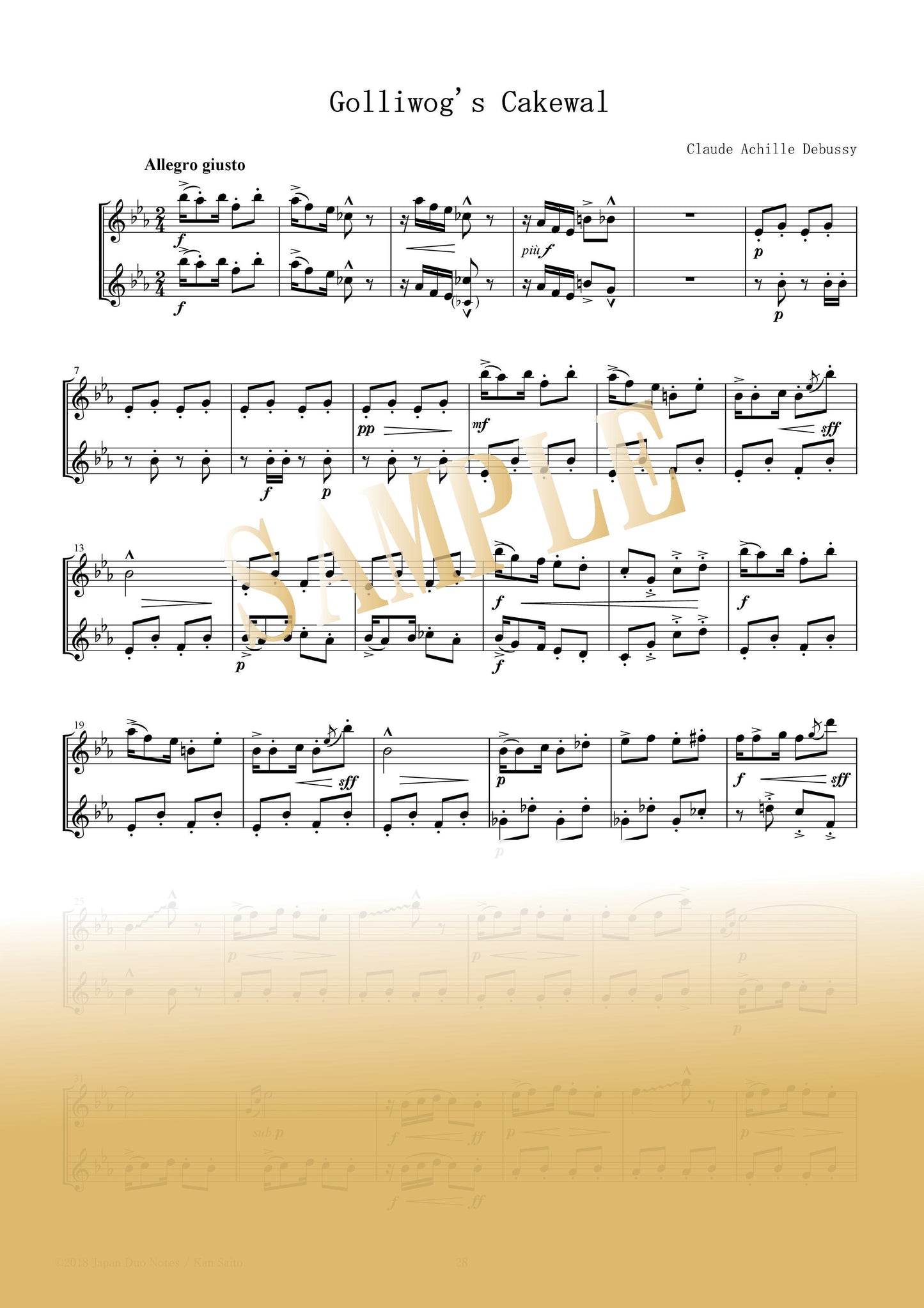 [PDF] Golliwogg's Cakewalk / Claude Debussy