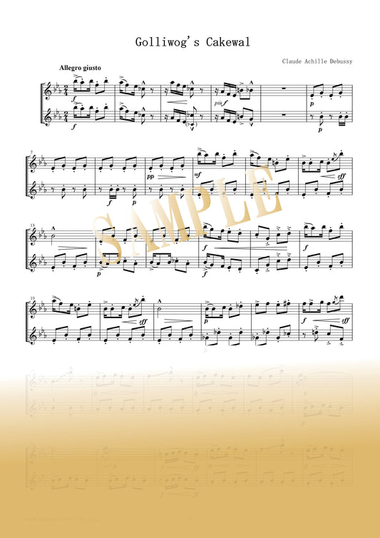 【PDF】Golliwogg’s Cakewalk / Claude Debussy