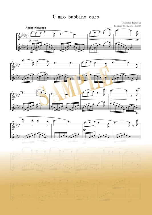 【PDF】O mio babbino caro ("Oh my dear Papa”) / Giacomo Puccini