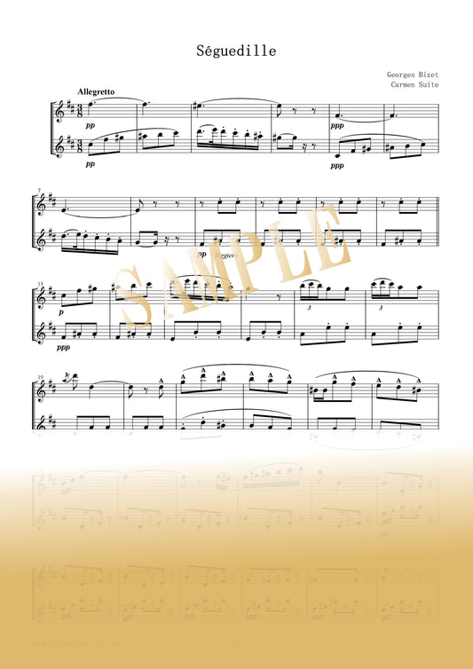 【PDF】Seguidilla from Carmen / Georges Bizet