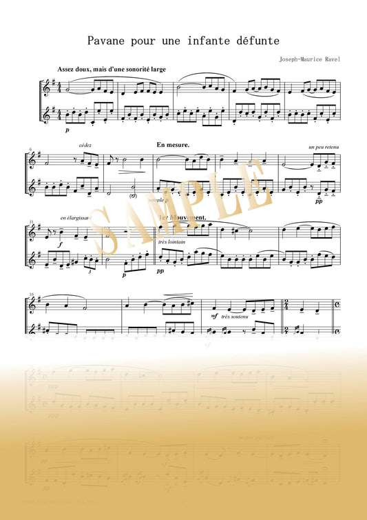 【PDF】Pavane pour une infante défunte (Pavane for a Dead Princess) / Maurice Ravel