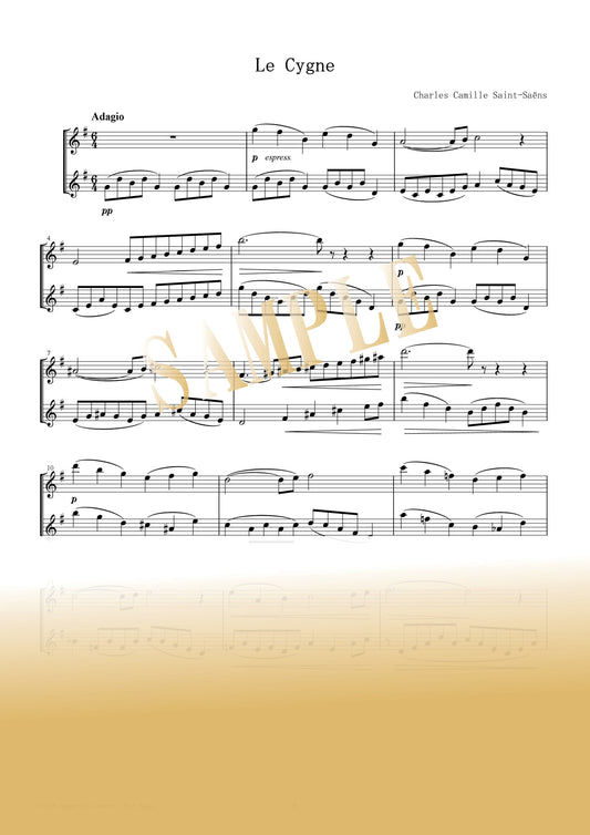 【PDF】Le Cygne (The Swan) / Camille Saint-Saëns