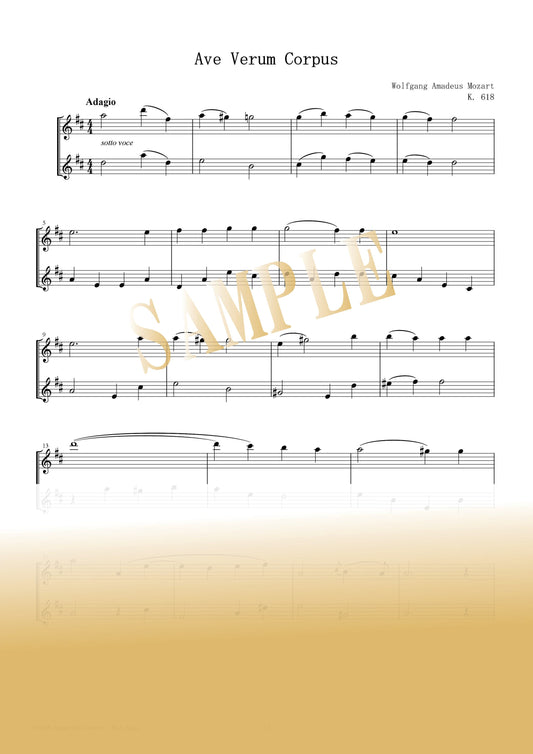 【PDF】Ave verum corpus, K. 618 / Wolfgang Amadeus Mozart