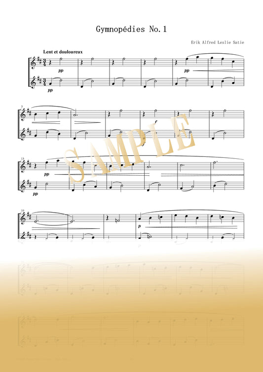 【PDF】Gymnopédie No. 1 / Erik Satie