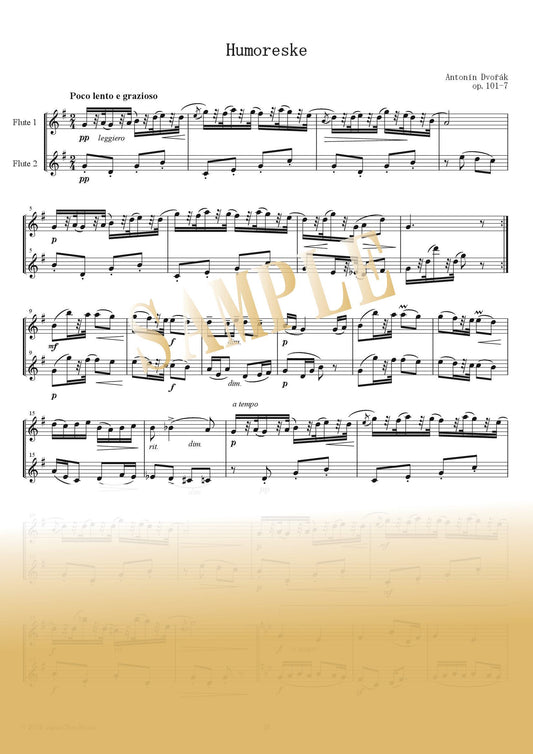【PDF】Humoresque Op. 101 No. 7 / Antonín Dvořák