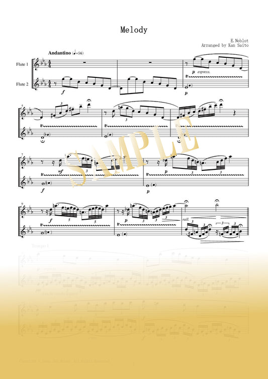 [PDF] 威尼斯狂歡節 (Junin) 長笛二重奏完整版
