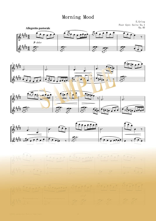【PDF】Morning Mood (from Peer Gynt) / Edvard Grieg