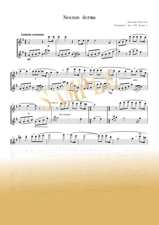 【PDF】Nessun dorma [Let no one sleep] (from Turandot) / Giacomo Puccini