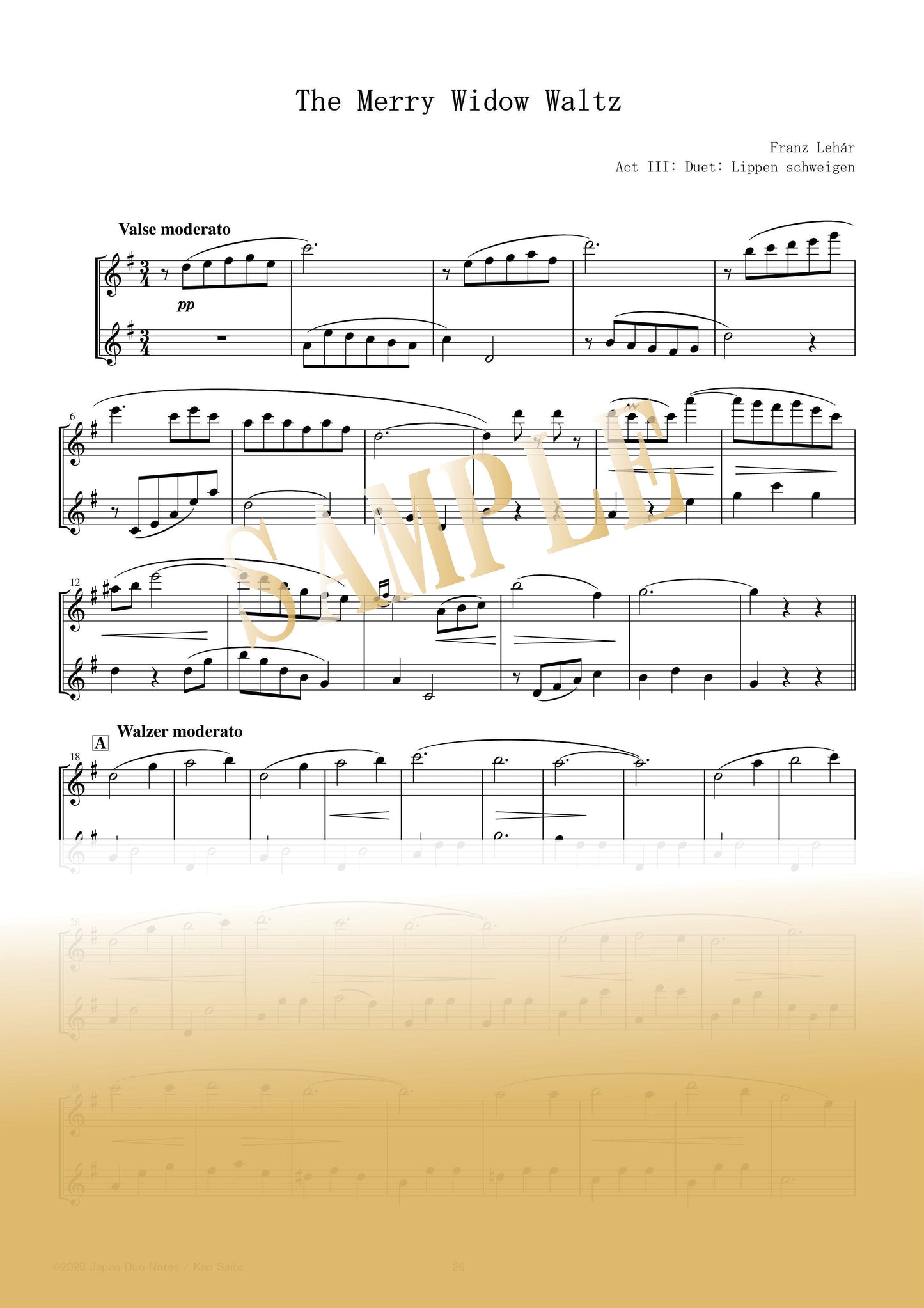 【PDF】The Merry Widow Waltz / Franz Lehár