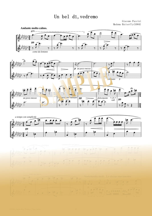 【PDF】Un bel dì vedremo [One fine day we'](from Madama Butterfly) / Giacomo Puccini