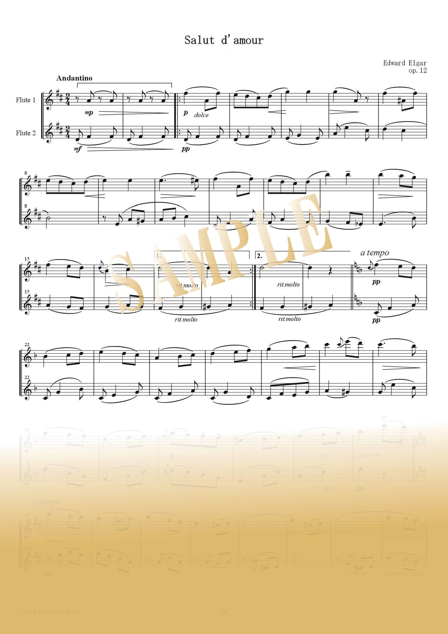 【PDF】Salut d’Amour / Edward Elgar