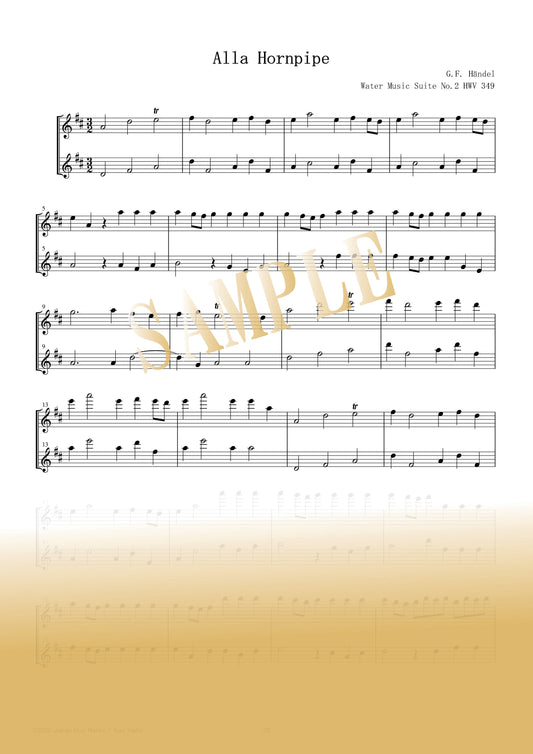 【PDF】Hornpipe (from Water Music) / George Frideric Handel