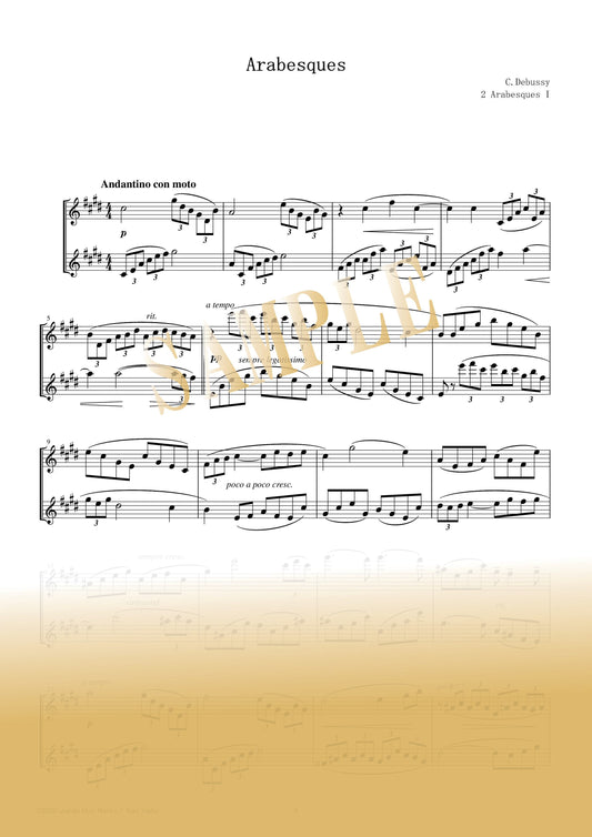 【PDF】Arabesque No. 1 / Claude Debussy