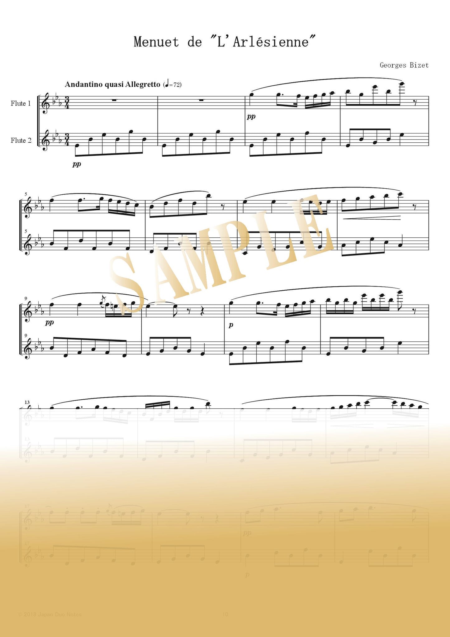 [PDF] Menuet (from L'Arlésienne) / Georges Bizet