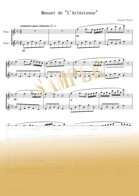 [PDF] 威尼斯狂歡節 (Junin) 長笛二重奏完整版
