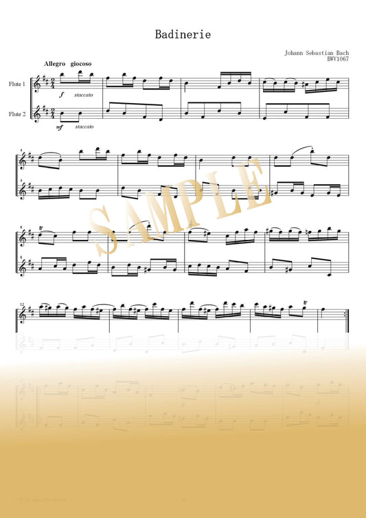 【PDF】Badinerie BWV 1067 /J.S.Bach