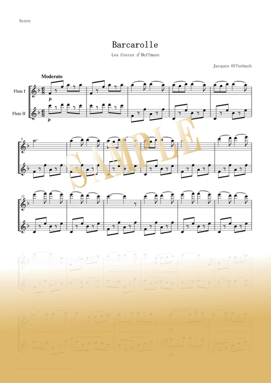 【PDF】Barcarolle (from "The Tales of Hoffmann") / J.Offenbach
