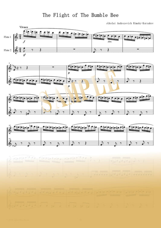 【PDF】The Flight of the Bumblebee / Nikolai Rimsky-Korsakov