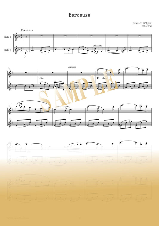 【PDF】Lullaby, Op. 30, No. 2 / Ernesto Köhler