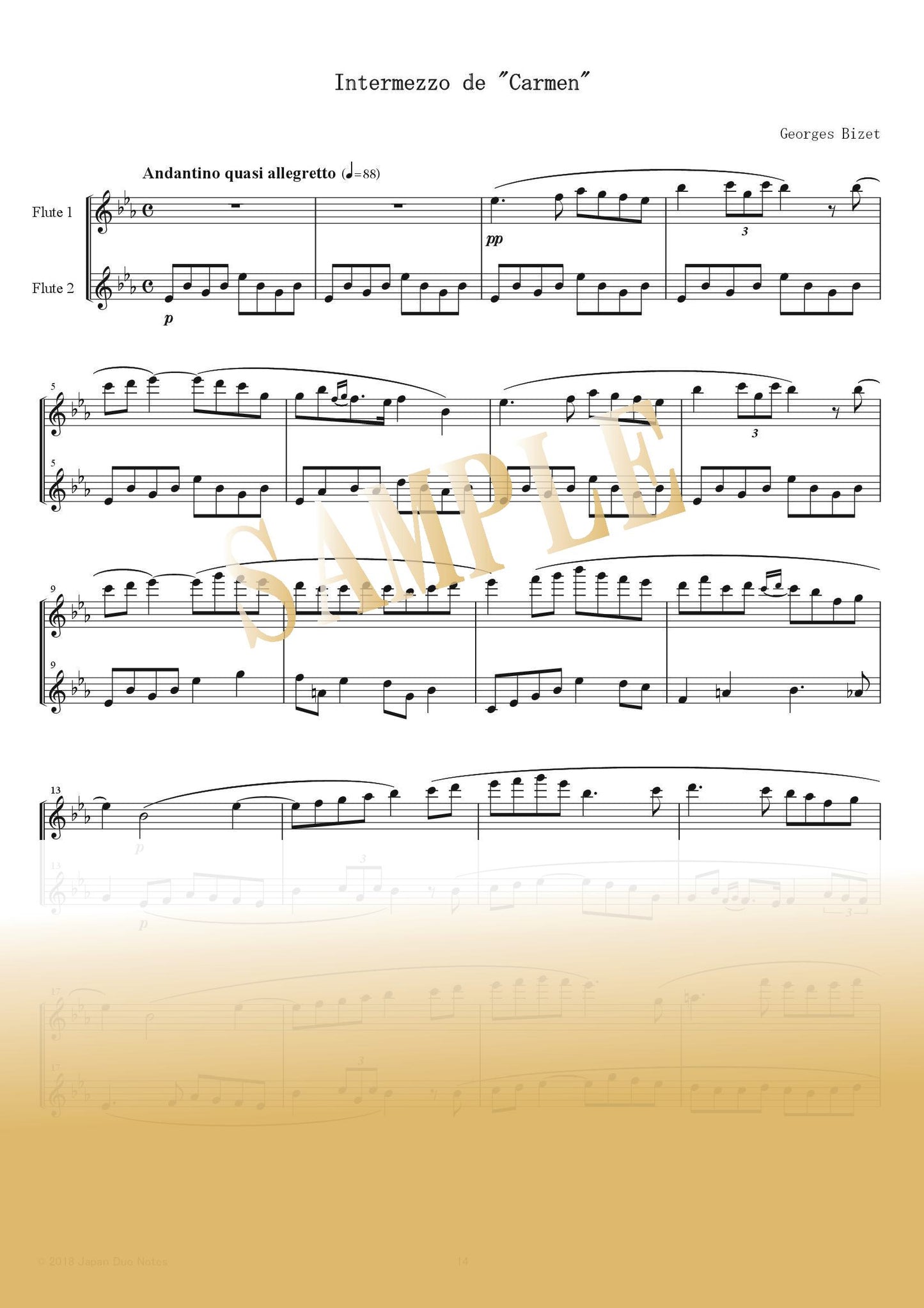 [PDF] 威尼斯狂歡節 (Junin) 長笛二重奏完整版