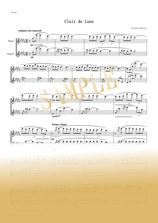 【PDF】Clair de Lune / C. Debussy