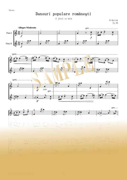【PDF】Romanian Folk Dances, Sz.56 / Béla Bartók