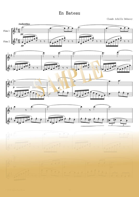 【PDF】En Bateau / Claude Debussy