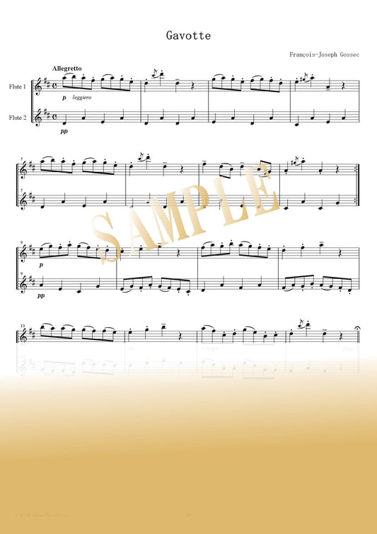 【PDF】Gavotte / François-Joseph Gossec