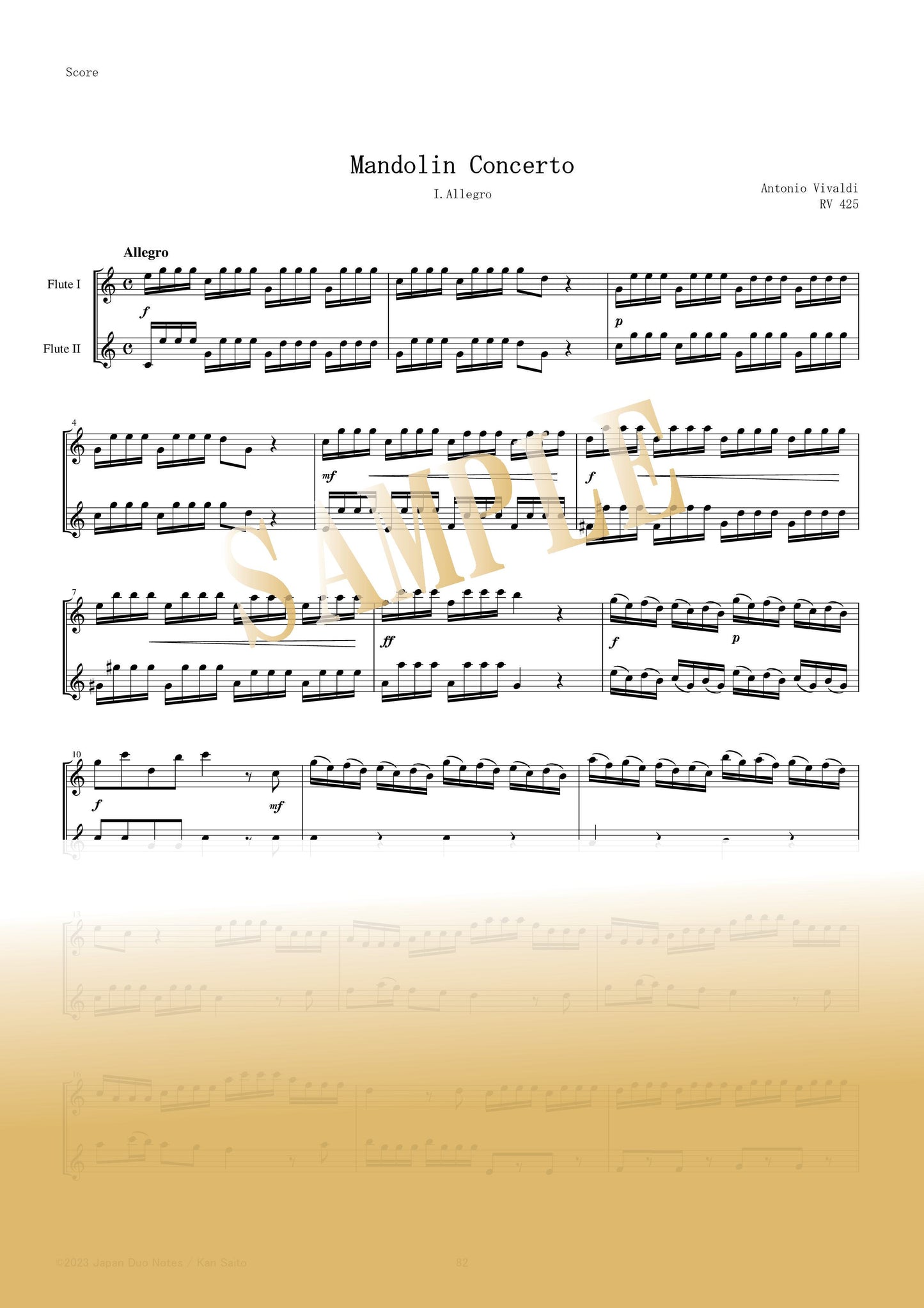 Allegro (Mandolin Concerto in C Major, R.425) / A. Vivaldi