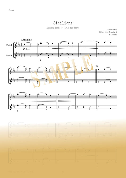 【PDF】Siciliana (from "Ancient Airs and Dances") / O. Respighi