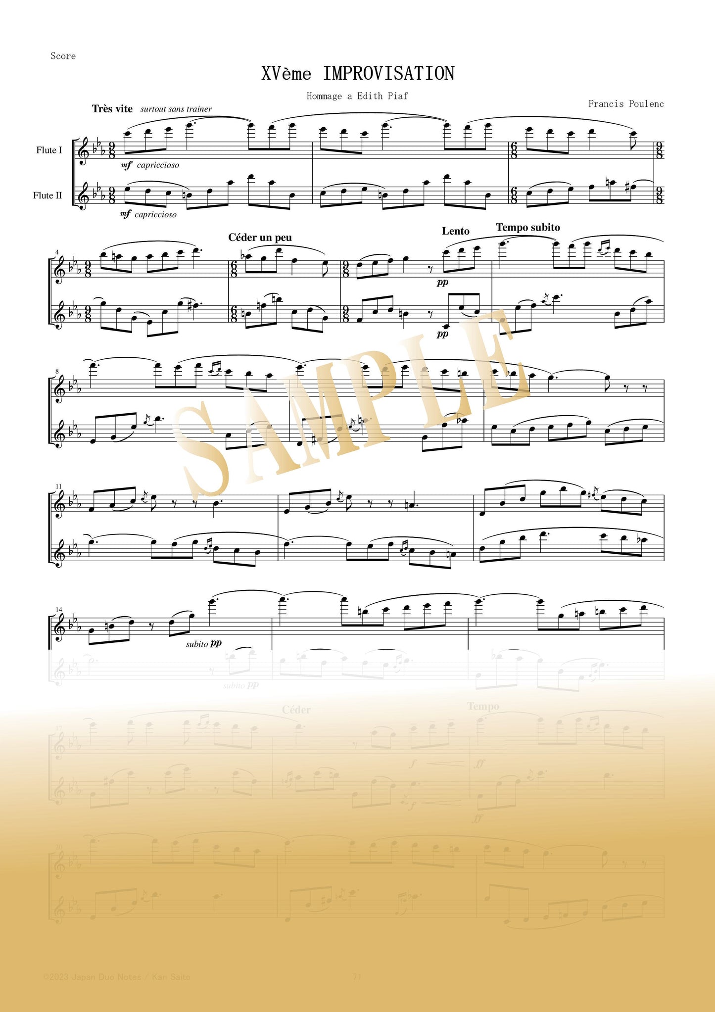 【PDF】Hommage à Édith Piaf / F. Poulenc